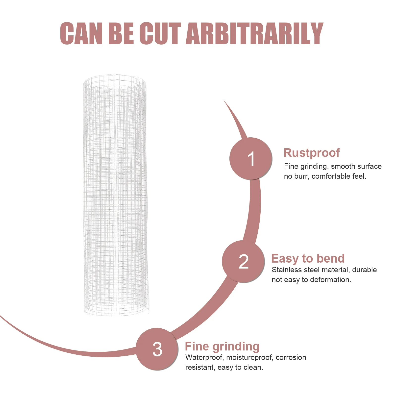 Hoja de alambre tejida de malla antiinsectos de acero inoxidable para puertas de ventanas, jardín, cocina, resistente a la oxidación, Metal estable duradero