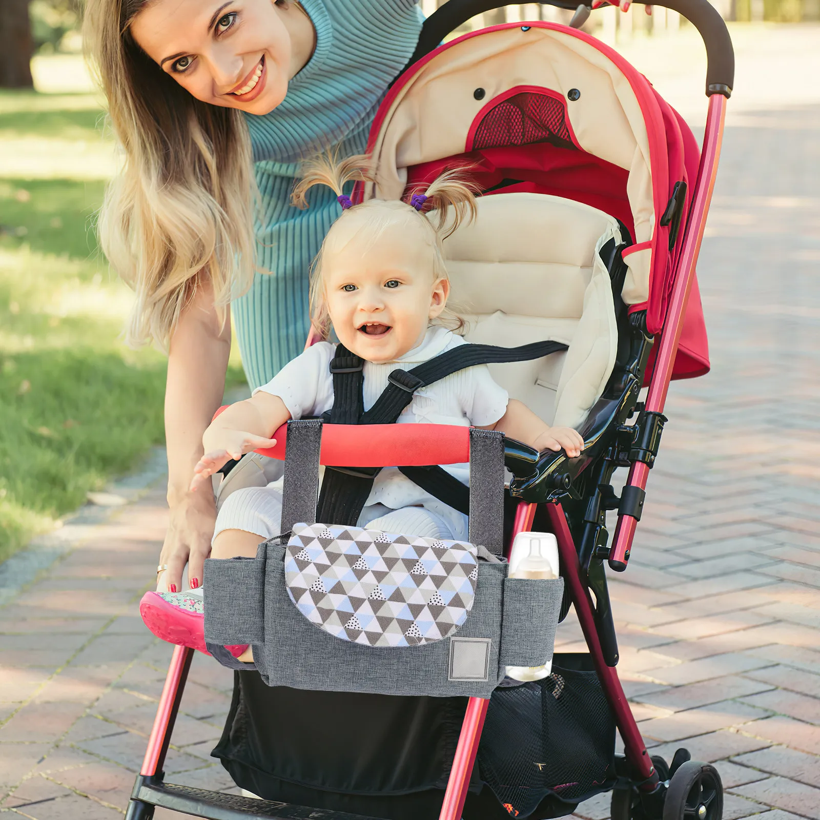 

Baby Stroller Organizer Waterproof Diaper Bag Tote Detachable Handlebar Storage Bag Multi-Function Outdoor Travel Stroller