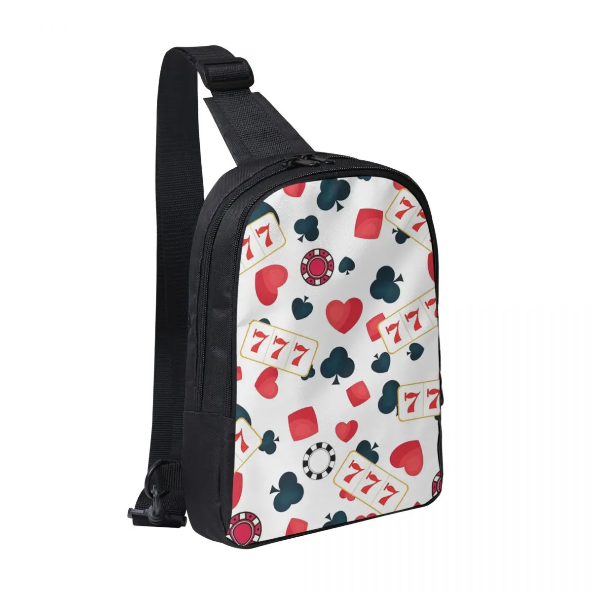 

Poker Slot Machine Pattern 1 Chest Bag Men Sling Crossbody Backpack Chest Bag Travel Hiking Daypack Shoulder Bag
