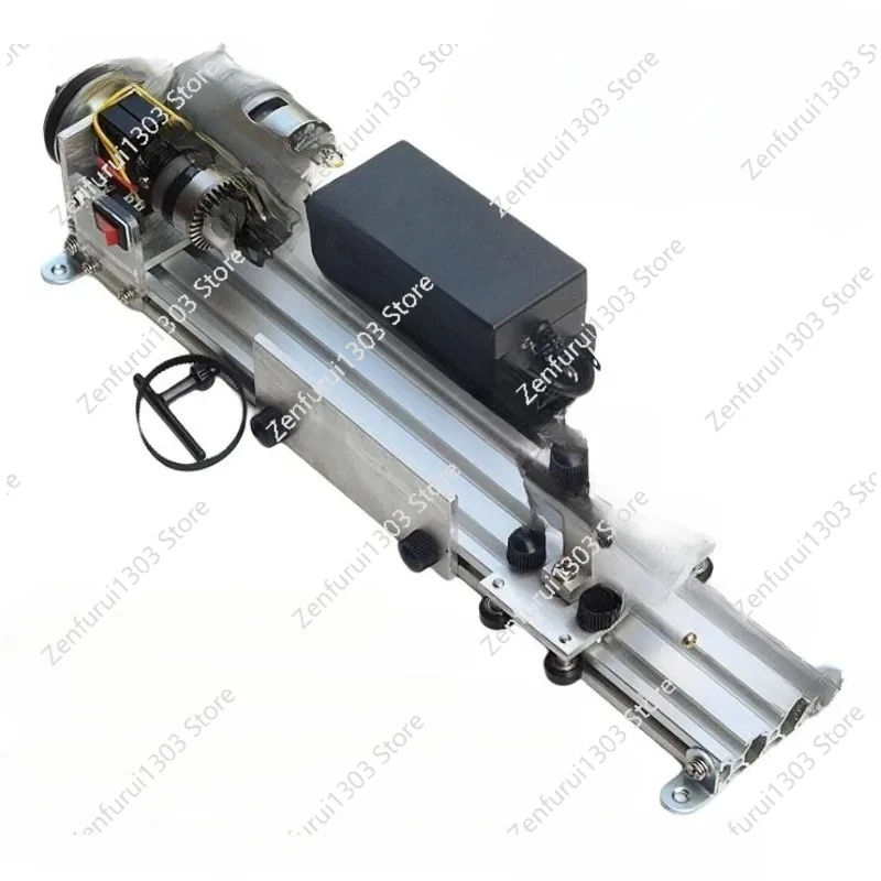 Lathe Polishing Machine Mini Metal Woodworking Lathe Stepless Speed Regulation High Precision Mini Lathe Beads Machine 220V 80W