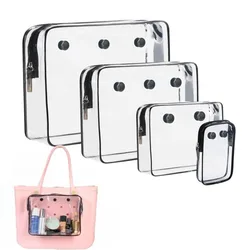 Clear Beach Bag Insert Container Waterproof PVC Sundries Sundries EVA Rubber Storage Basket Inner Pouch Beach Bag Accessories