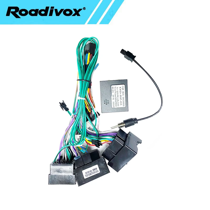 Arnés de cables de Radio para coche, adaptador de corriente, caja Canbus para BENZ B200/ S CLASS/CASS C/VITO/SLK, conector de Cable estéreo Android de 16 pines