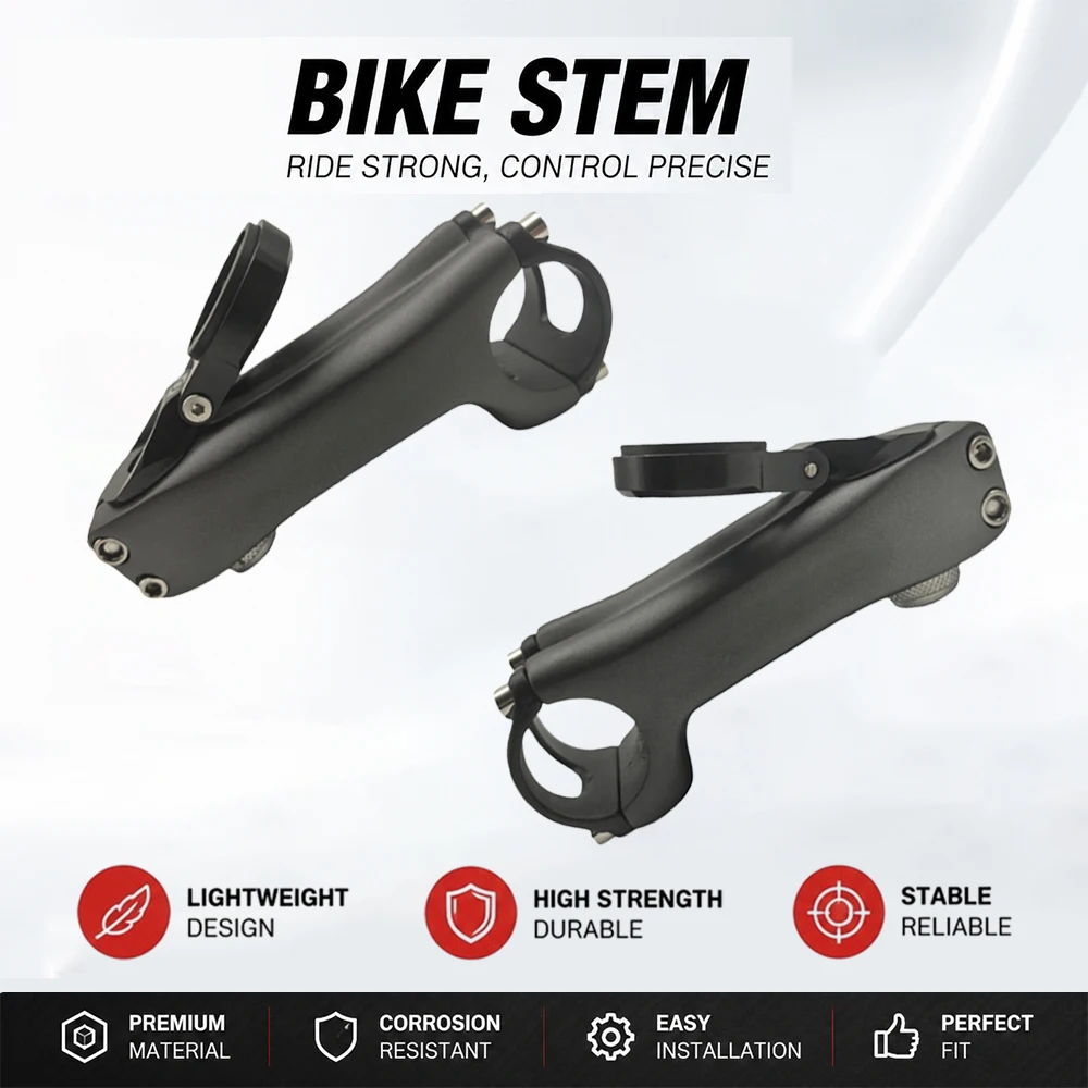 Carbon Fiber Adjustable Handlebar Stem 6/17 Degree 70-130mm MTB Road Bike Bicycle Handlebar Stem Cycling Replacement Parts