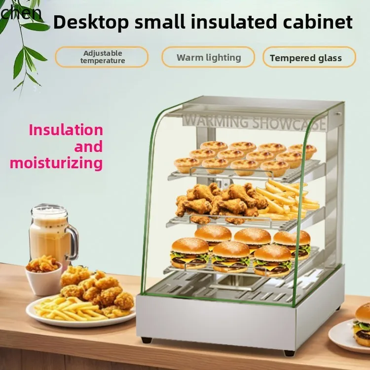 BX  thermal insulation cabinet heating incubator small egg tart thermal insulation fritters breakfast glass display cabinet