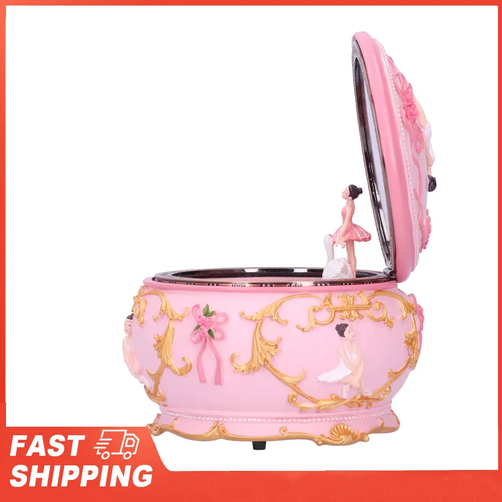 Decoration Music Box Exquisite Music Box LED Music Box Figurine Rotation Exquisite Music Box Home Decoration Girls Birthday Gift