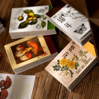 100 adet Memo pedleri yapışkan notlar Lantau taze retro bitkiler kağıt günlüğü Scrapbooking çıkartmalar önemsiz dergisi okul kırtasiye not defteri