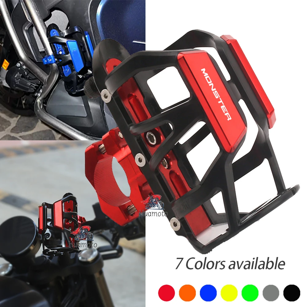 For Ducati Monster 600 620 696 796 797 821 1200R 1100 CNC Accessories Beverage Water Bottle Drink Cup Holder