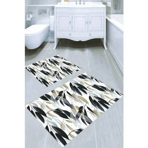 Inca Carpet Anti-Slip Soles Washable 2'li Bath Mat (50 X60 cm - 60 X100 Cm) BRC5169