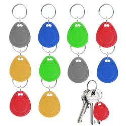 10PCS 125khz RFID Proximity Keychain Door Entry Access Control 125K Read Only IDToken Keyfob Tag Keys Keykobs