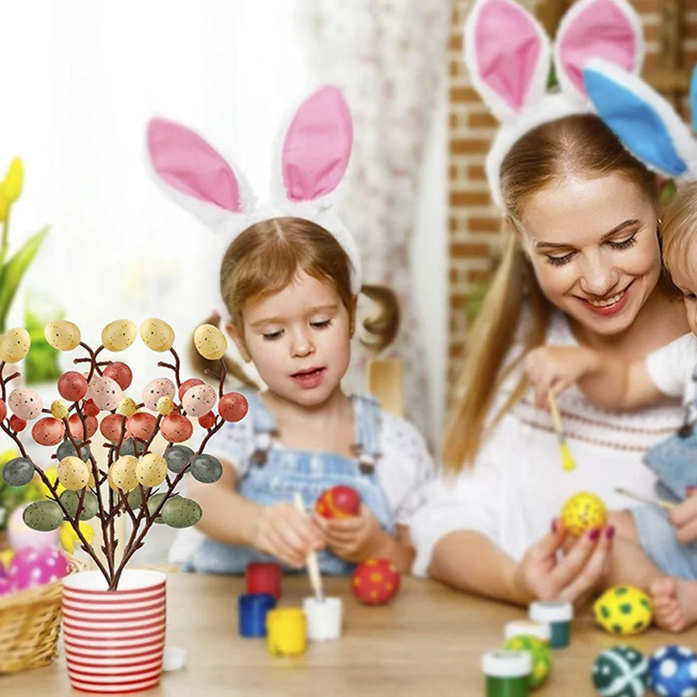 

4 Pcs Easter Egg Decorations for Artificial Eggs Branch Ornaments Indoor Fake Tree Branches Spot