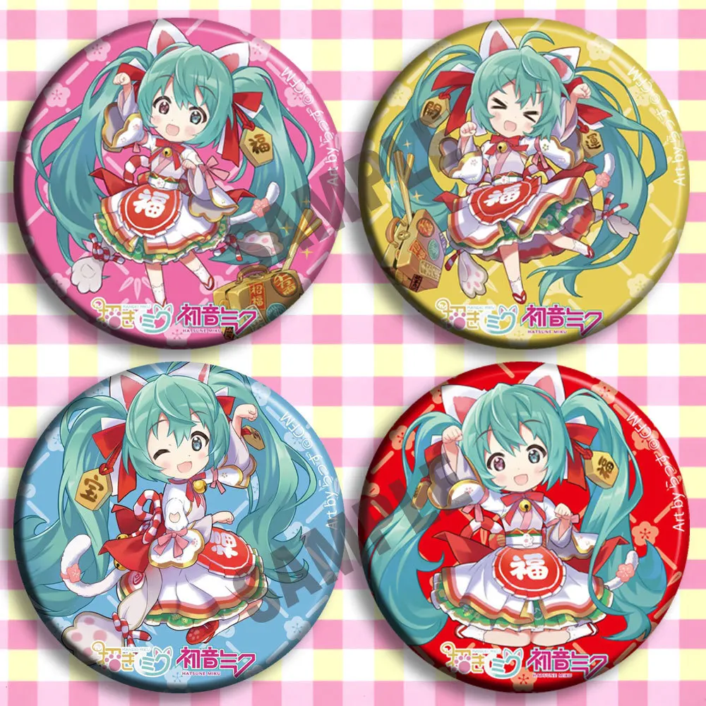 

Hatsune Miku Anime Badge Pin B Version 2D Cosplay Accessories Brooch Collectible Merchandise Japanese Kawaii Cute Gift for Fans