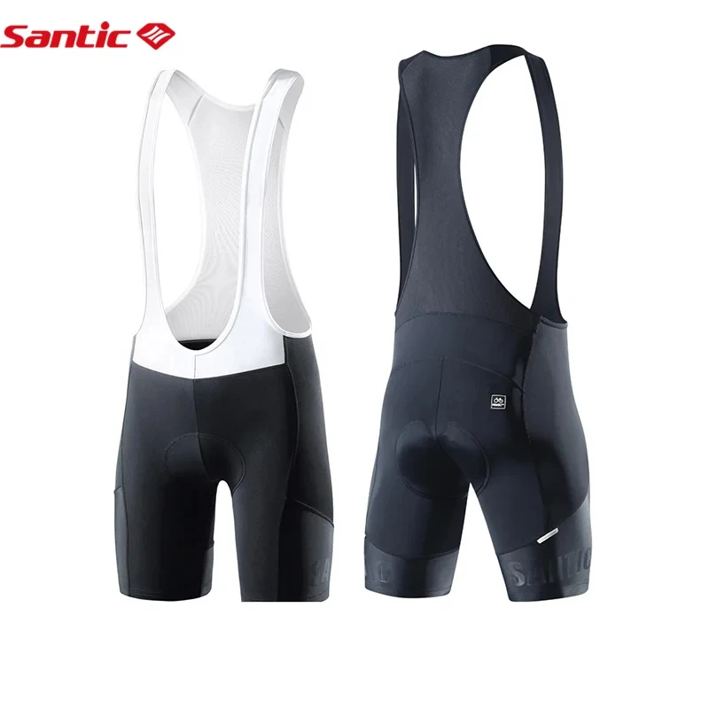 Santic Men Cycling Bib Shorts Summer 4D Padded Cycling MTB Shorts Summer Road Bicycle Bottom Middle-distance Riding K7MC033