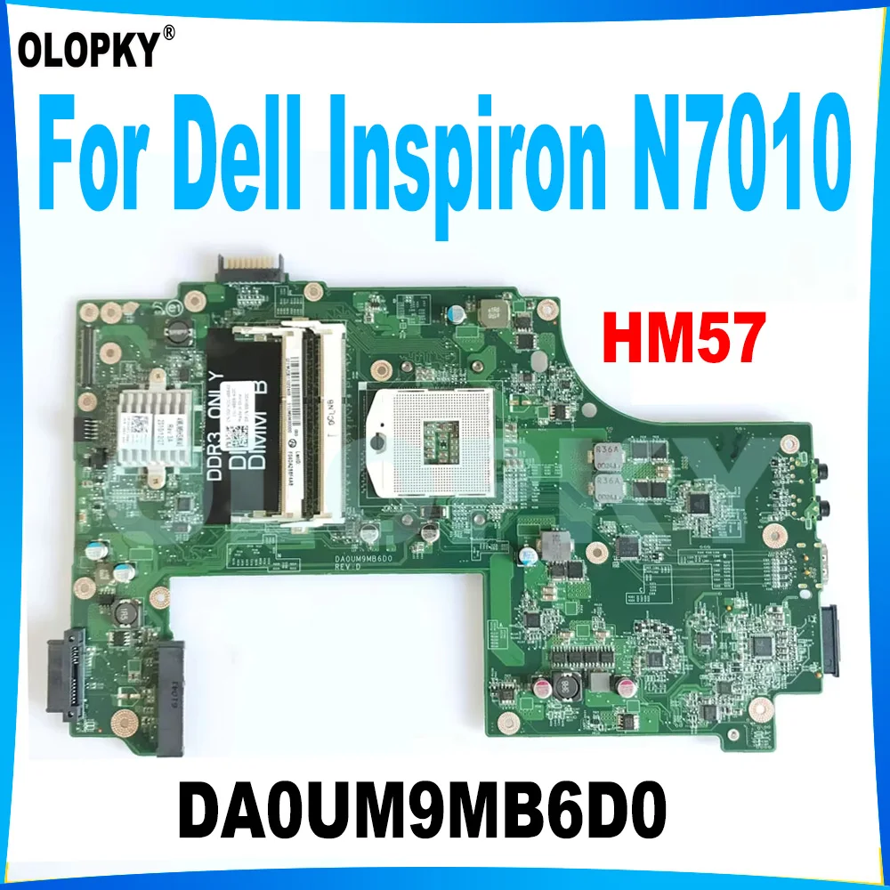 

CN-0GKH2C 0GKH2C GKH2C DA0UM9MB6D0 Mainboard for Dell Inspiron N7010 Laptop Motherboard with HM57 DDR3 Fully tested