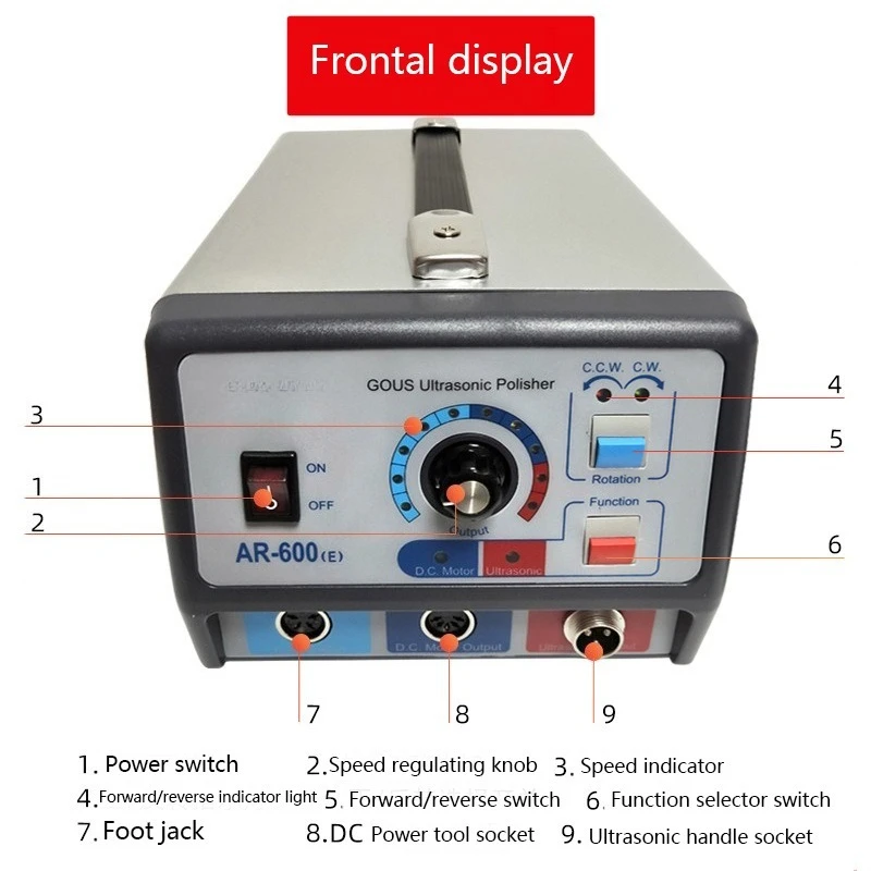 AR-600(E) Industrial Grade  Ultrasonic Grinding Machine Portable Metal Polishing Machine for Mold Repair