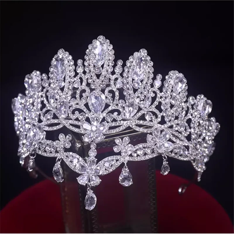 CC Luxury Crown Women Accessories Wedding Headbands Engagement Hair Ornaments 100% Handmade Shining Crystal Tiaras Gifts AN470