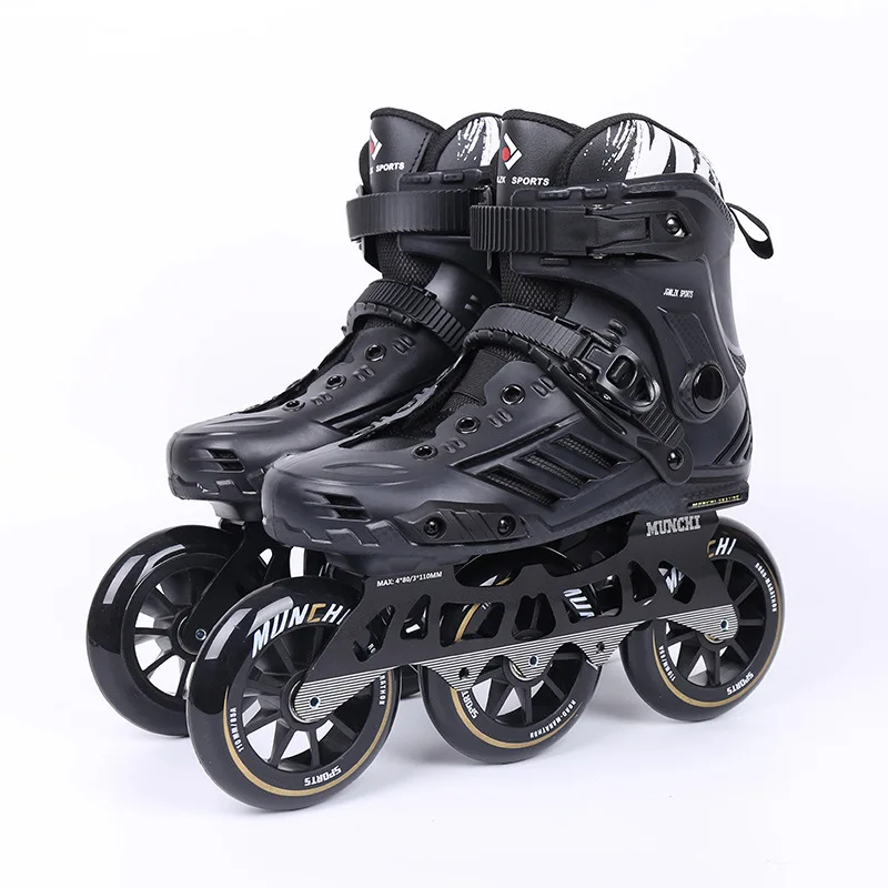 Professional Inline Roller Skates Shoes For Children Adult Men Women Outdoor Racing Speed Skating 3 Wheels Shoes Sliding Sneaker