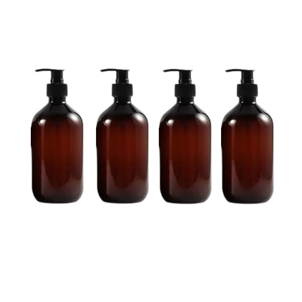 

4 шт., 500 мл, дозатор мыла для ванной комнаты, многоразовый ручной насос, дозатор, бутылка для ванной, гель для душа, шампунь, многоразовая бутылка, контейнер