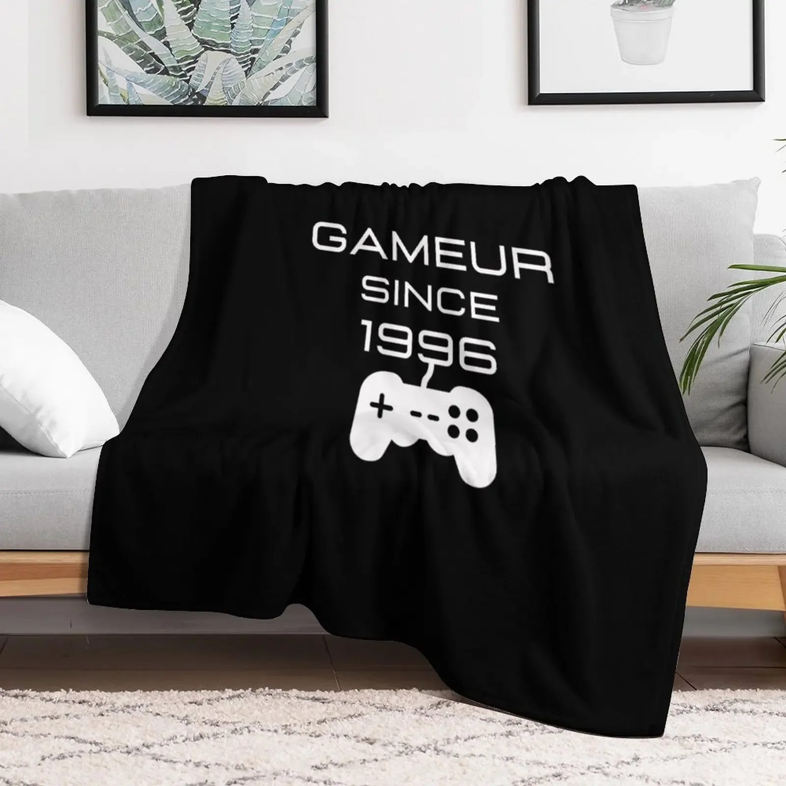 Gamer since 1996! Original geek gift idea Throw Blanket Hairys Polar Blankets