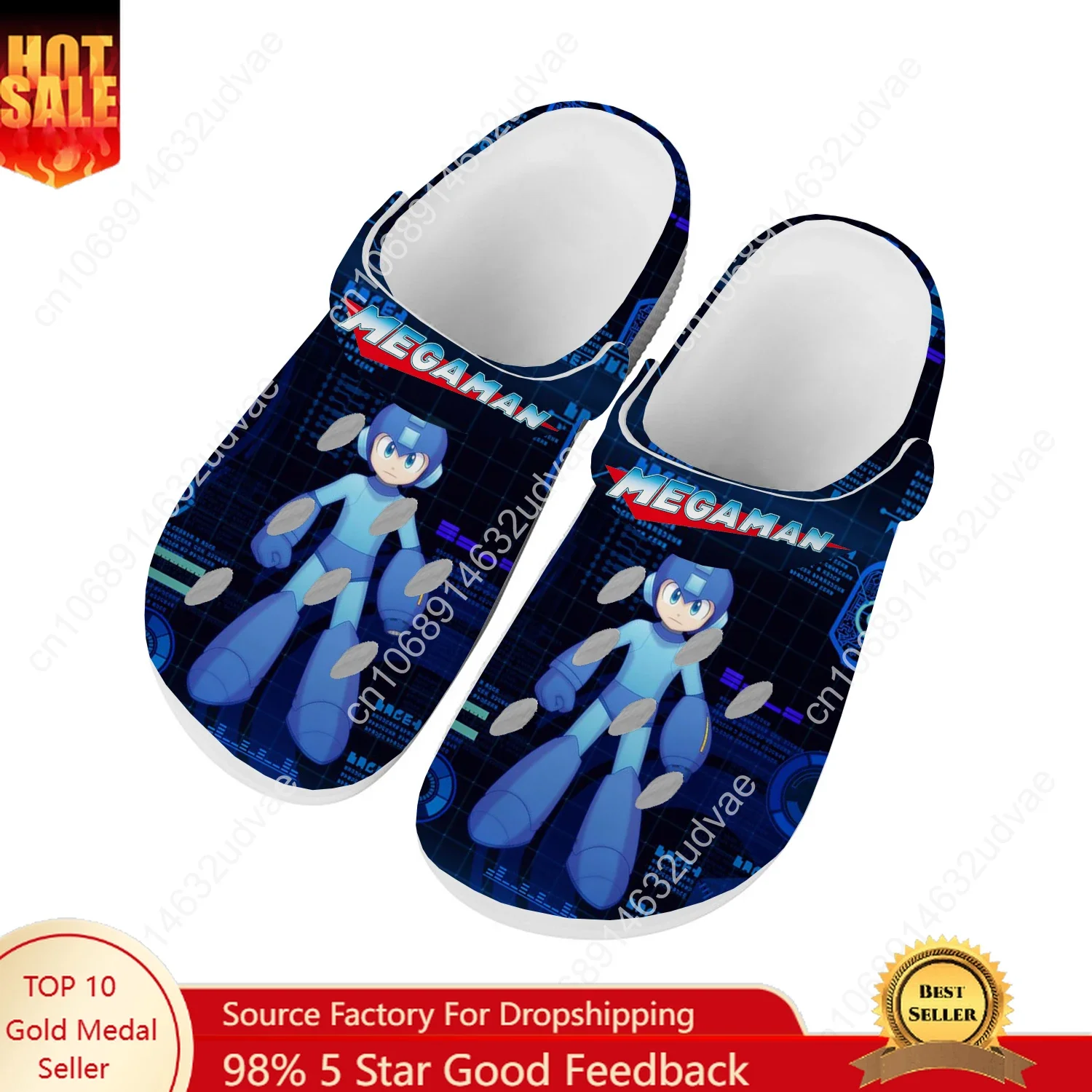 

Megaman Water Shoes Men Women Teenager High Quality Home Garden Clogs Custom Sandals Beach Breathable Hole Slippers