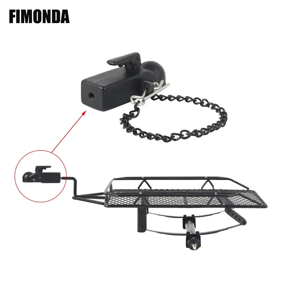 FIMONDA Metal regulowany hak przyczepy uchwyt do 1/10 gąsienica RC TRX4 osiowe SCX10 90046 Redcat GEN 8 Scout II CC01 TF2