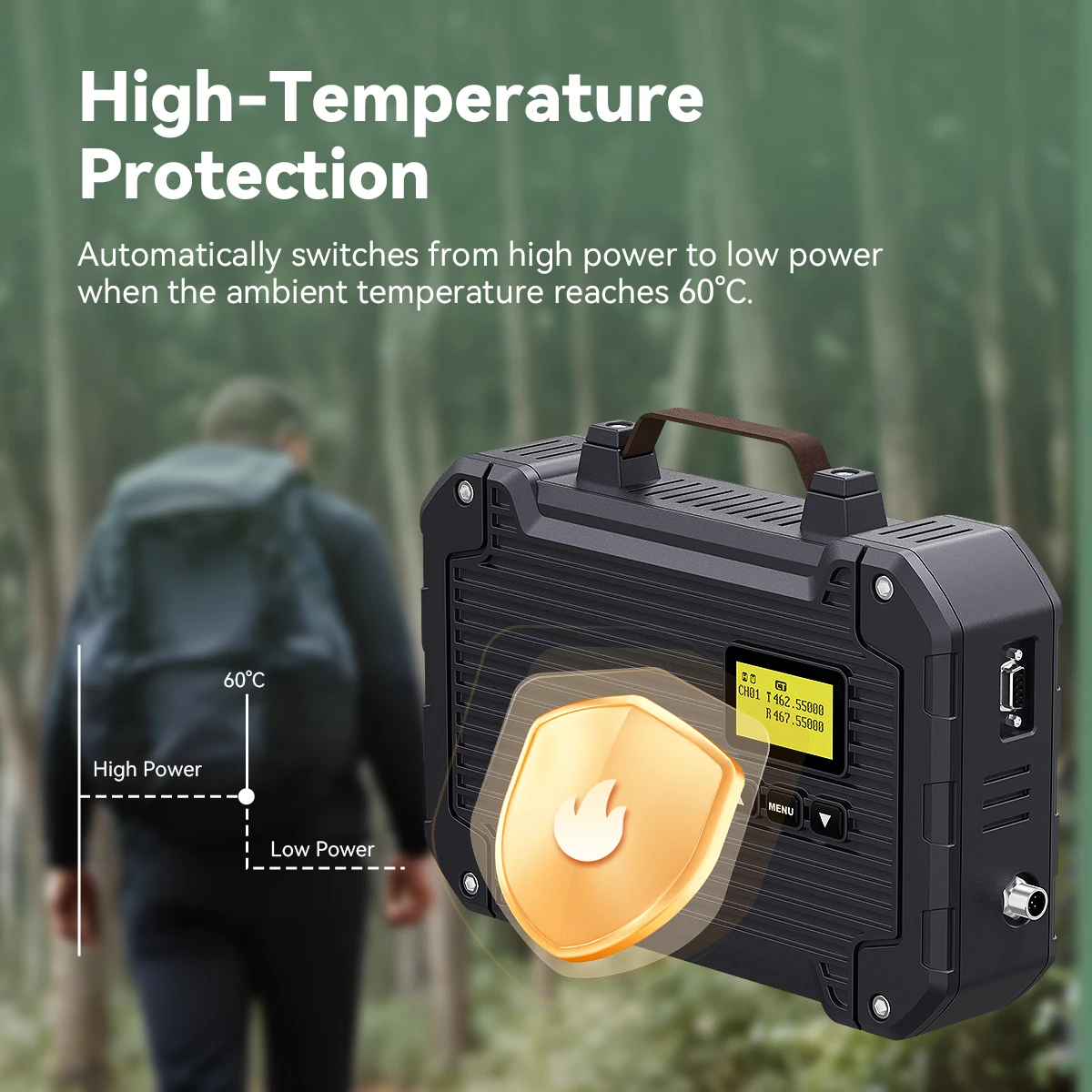 Retevis RT97L Analog Repeater Walkie Talkie GMRS Langstrecken-tragbares Zwei-Wege-Radio Leistungsstarke Toextend-Kommunikationsreichweite – Detail 6