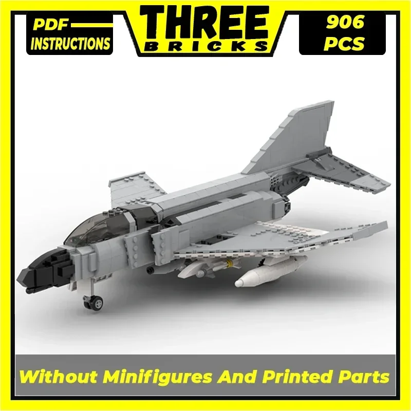 

Техническая модель Moc Bricks F-4J Phantom II, военно-морской истребитель, модульные строительные блоки, подарки, игрушки для детей, наборы «сделай сам», сборка