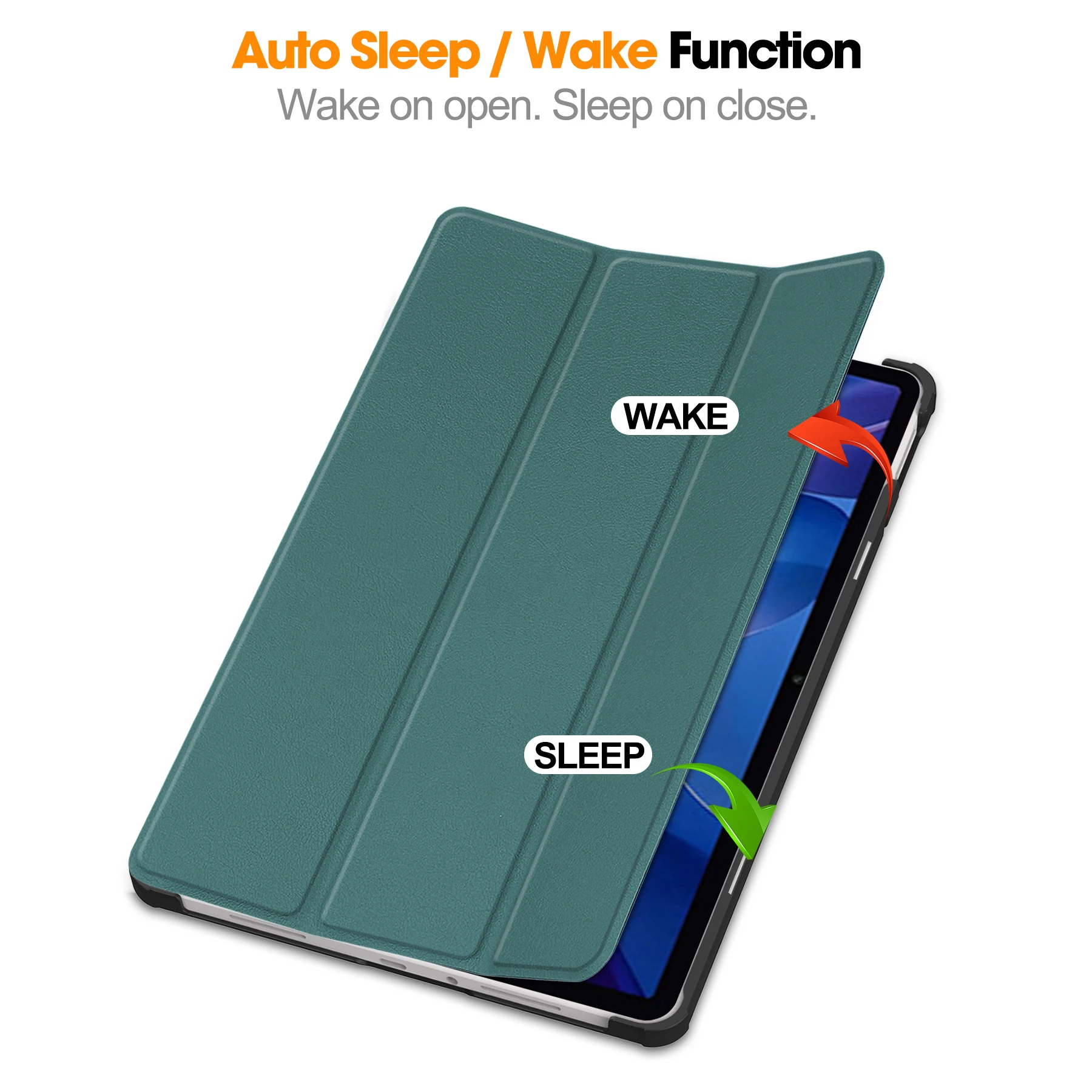 

Чехол для планшета для Redmi Pad 2, 11-дюймовый тройной чехол из искусственной кожи с твердым корпусом