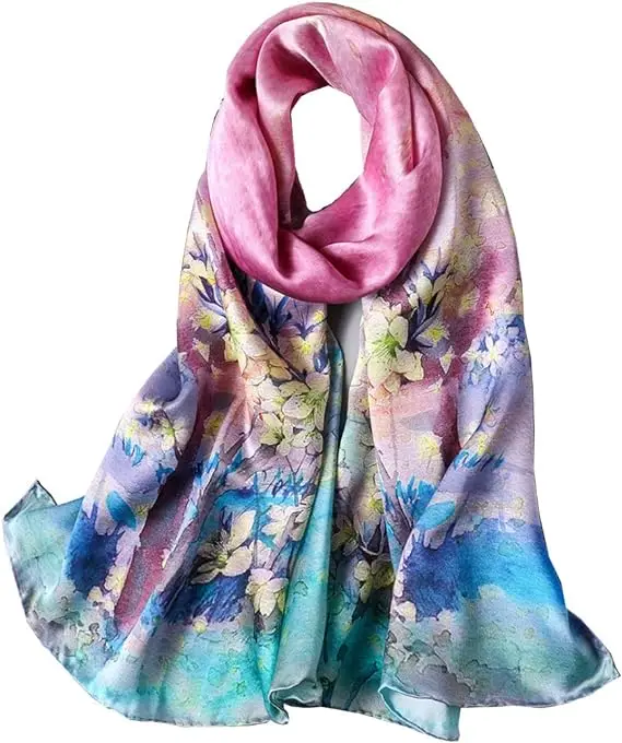 DANKEYISI Pure Silk Scarf Women Scarf Real Silk Long Spring Autumn Scarves Ladies Brand Silk Neck Scarf Female Shawl Foulard