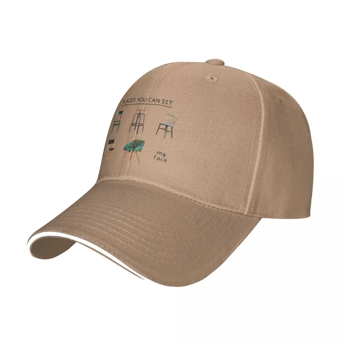 Places You Can Sit - My Face Bucket Hat Baseball Cap Christmas hats Brand man caps baseball cap men Women's