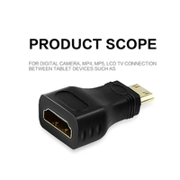 Mini HDTV Male To Female Adapter Converter 1080 P 2K 4K for MINI PC HDTV HD CAMERA 5504 Video Cables Adapters