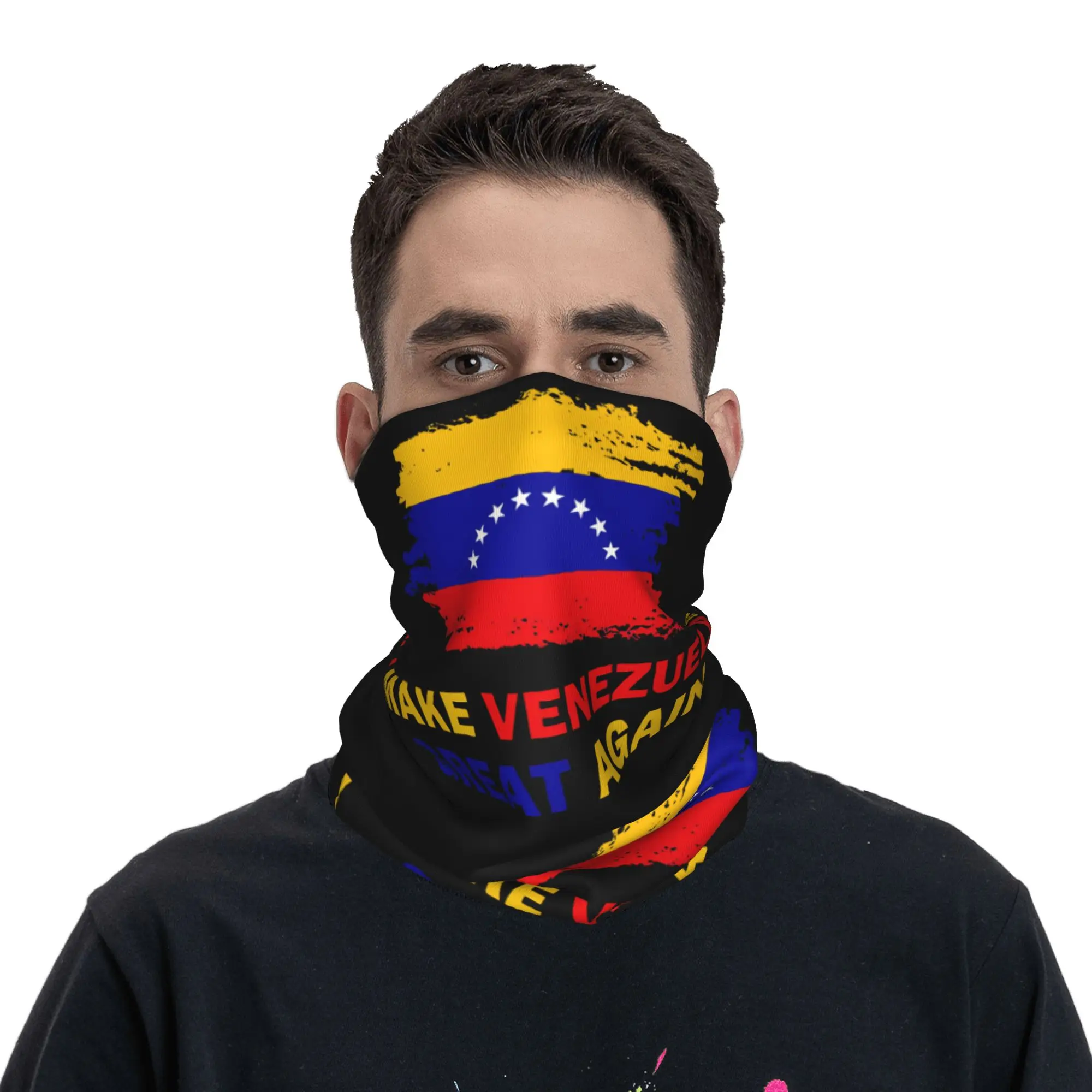 Venezuela Bandana Neck Gaiter Printed  Mask Scarf Multi-use Face Mask Riding Unisex Adult All Season