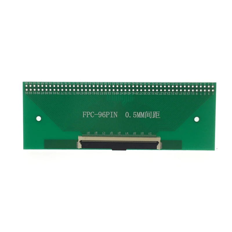 1Pcs FPC/FFC Adapter 0.5MM to 2.54MM Ln-line 96PIN Pitch LCD Base Test Board FR-4 Fiberglass