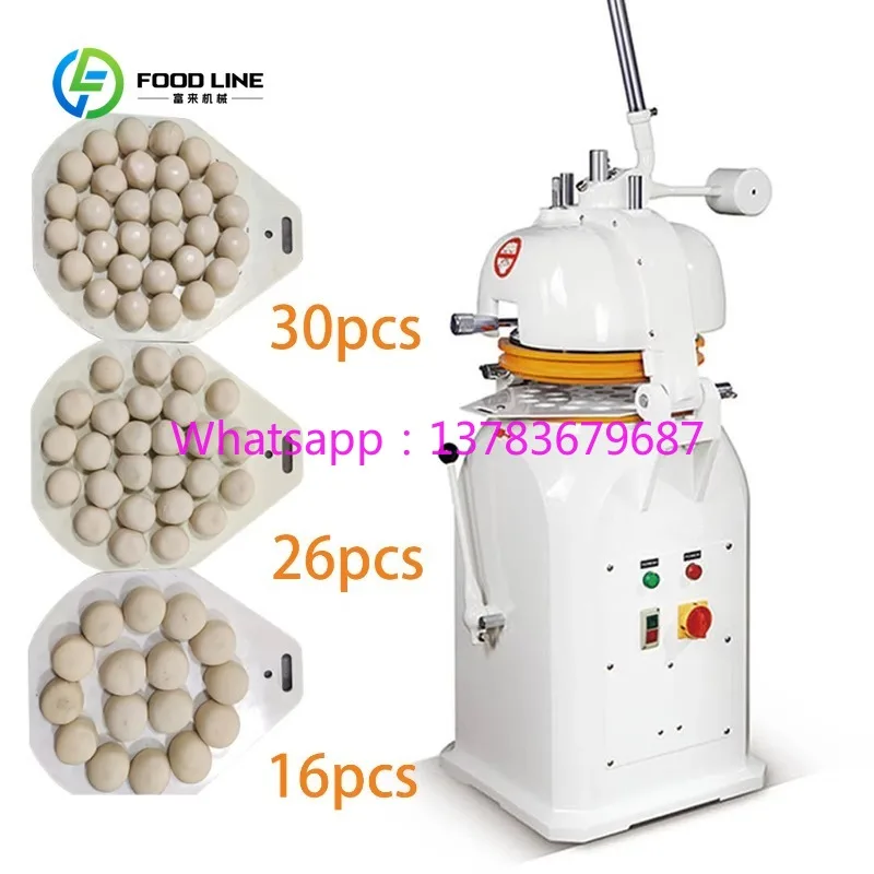 Customized 304 Stainless Cutter Commercial Bakery Bread Dough Ball Making Machine Semi Automatic Dough Divider Rounder Machine
