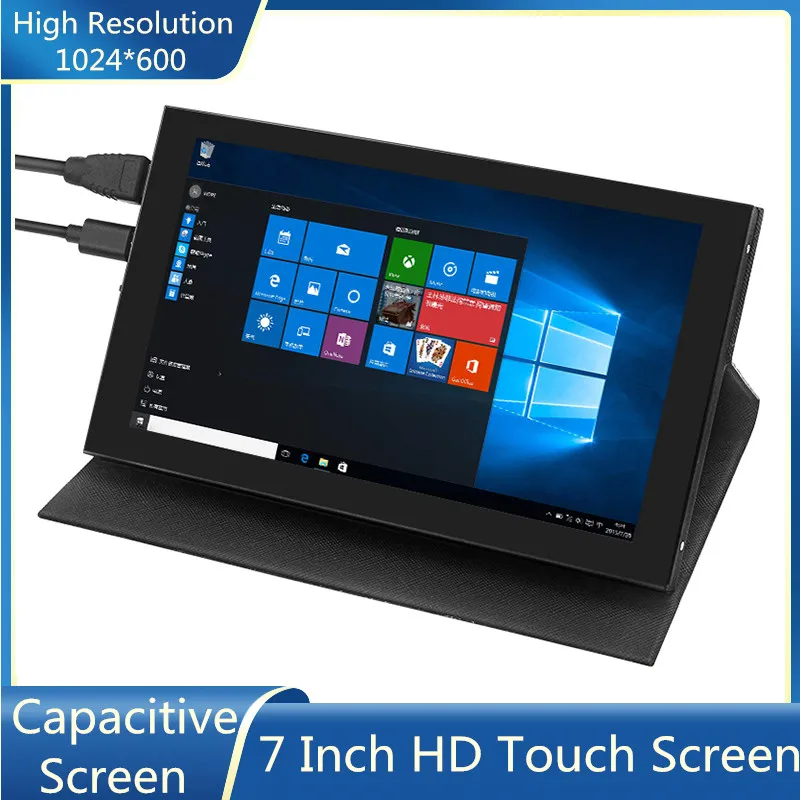 

7-дюймовый IPS ЖК-дисплей Mini HDMI-совместимый универсальный сенсорный экран Windows PC игровая консоль с держателем для Raspberry Pi