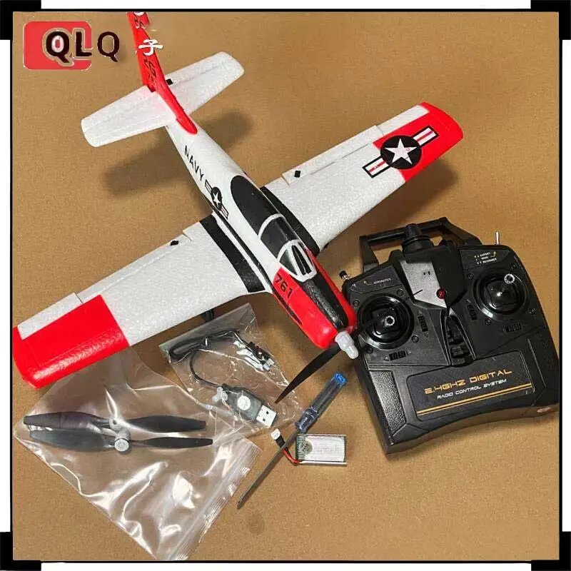 

Модель самолета из пенопласта EPP с пропеллером, 4-канальный гироскоп, 76109, имитация истребителя T28, с фиксированным крылом