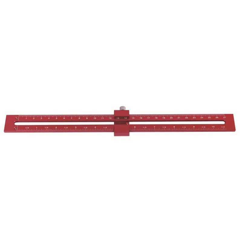 ABNL Woodworking Pocket Ruler W/ Circular Drawing Positioning Needle - T-Type Scribe Square Layout Tool Drawing Compass