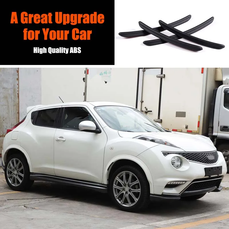 

For 2011-2019 Nissan JUKE Infiniti ESQ ABS Car Fender Flares Mud Flaps Arch Wheel Eyebrow Lips Strips sticker Trim Accessories