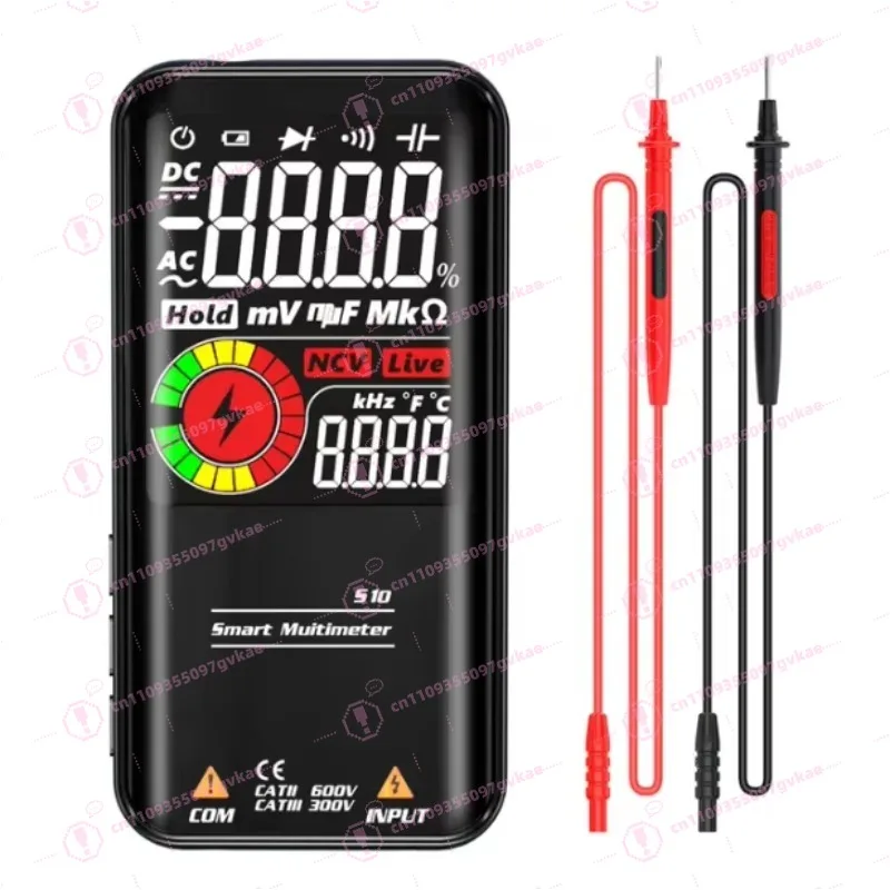 

S10 Portable Digital Multimeter Digital LCD Multimeter 9999 EBTN Display DC AC Voltage Meter Capacitance