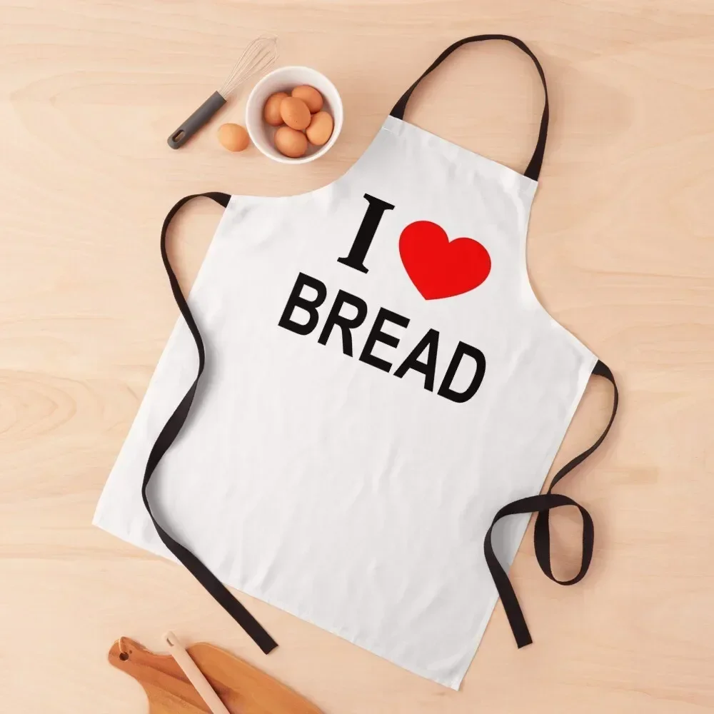 

I  BREAD I LOVE BREAD I HEART BREAD Apron Cooking Clothes esthetician For Girl Kitchen Supplies Apron