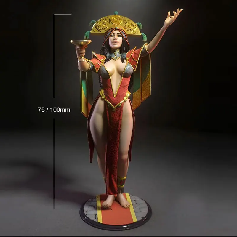 1/24 75mm 1/18 100mm Resin Figurine Model The Queen Egypt Unpainted 1/24 75mm Figurine Sculpture 250