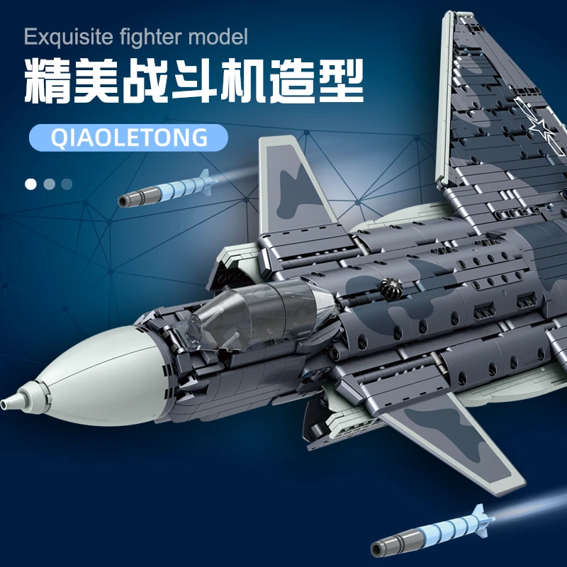 ของเล่นบล็อกประกอบเครื่องบินรบพร้อมระบบพ่นไฟฟ้าสำหรับเด็กผู้ชาย สามารถปล่อยได้สำหรับผู้ใหญ่ ของขวัญวันเกิดที่ยากสำหรับผู้ใหญ่ ของประดับตกแต่ง