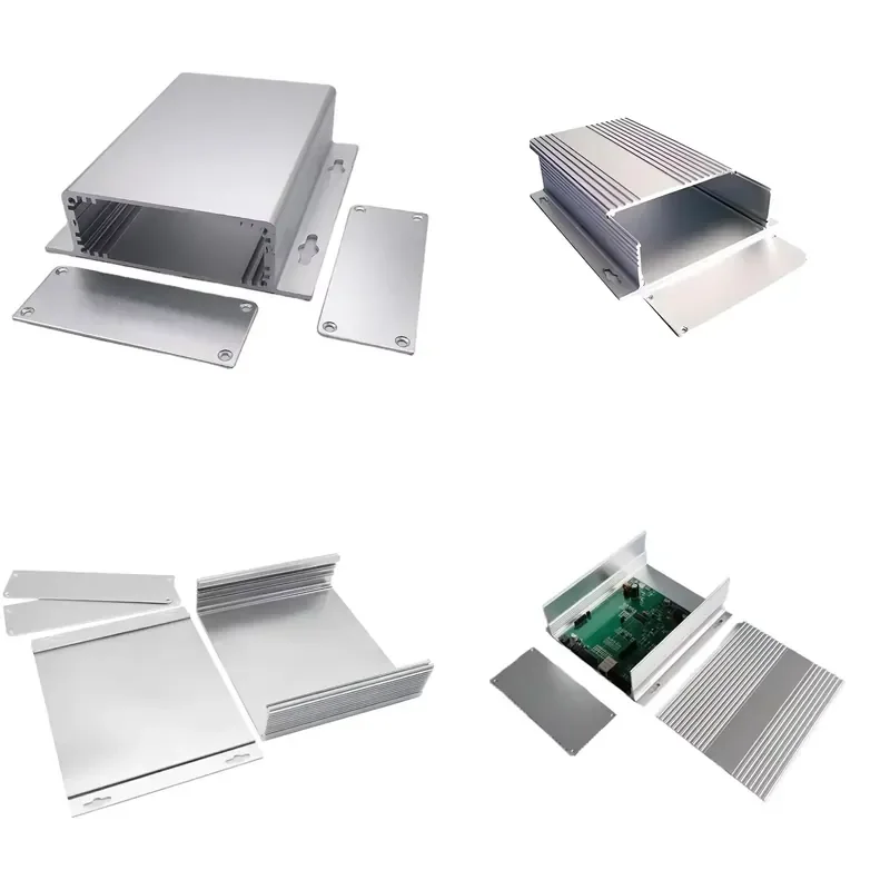 Custom CNC Milled Extruded Aluminum Anodized Electronic Enclosure PCB Split Shielded Signal Junction Box Project Case