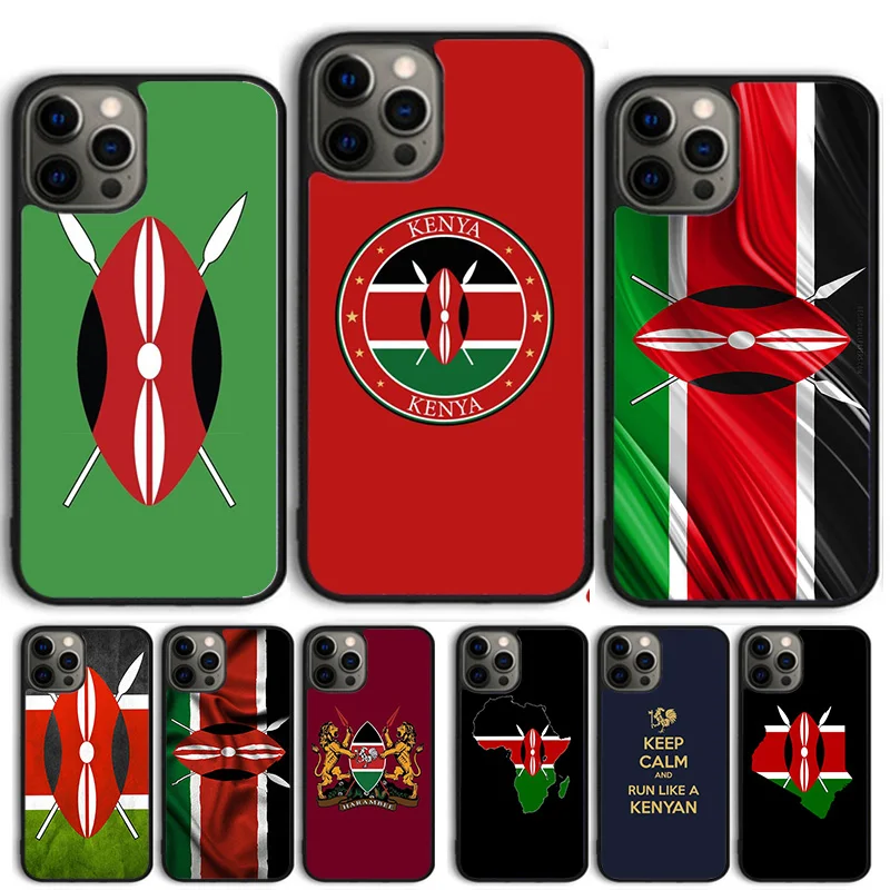 Kenya Flag Phone Case Cover For iPhone 15 16 11 13 14 Pro Max 12 mini Plus X XS Max XR Fundas