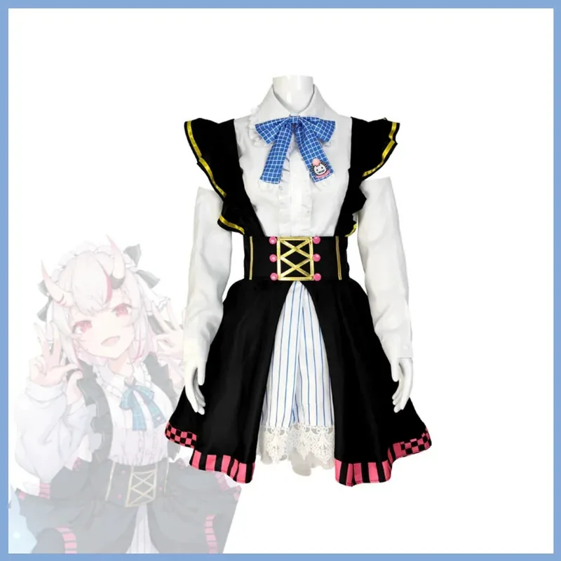 

Аниме Виртуальный YouTuber Nakiri Ayame Косплей Костюм VTuber Hololive Японская униформа JK Рубашка Юбка Парик Женский сексуальный костюм для вечеринки;2