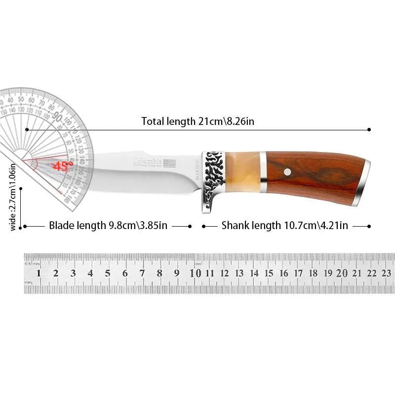 Wild Survival Self-defense Knife, Portable Mini Pocket Knife, Stainless Steel Fruit Knife Meat Knife, Suitable For Outdoor Campi - view 5