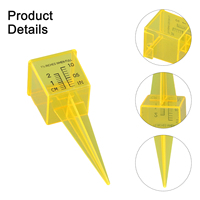 Outdoor Terrace Lawn Rain Gauge Rainfall Measurement 13.5*4.8cm Decorative Design High-Quality Materials Outdoor Use