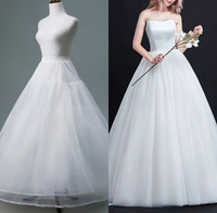 6 Layers Hoop-free Long Style Petticoat Bridal Wedding Dress Lined Ladies Women Party Dresses Role-playing Lining Half Skirt