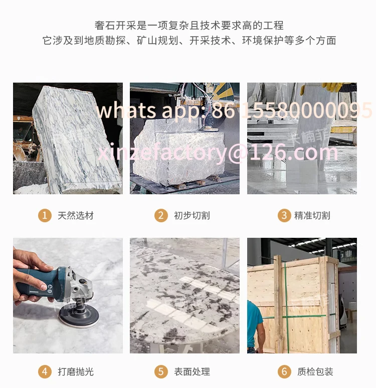 طاولة طعام قابلة للتخصيص وكرسي مربع من الحجر