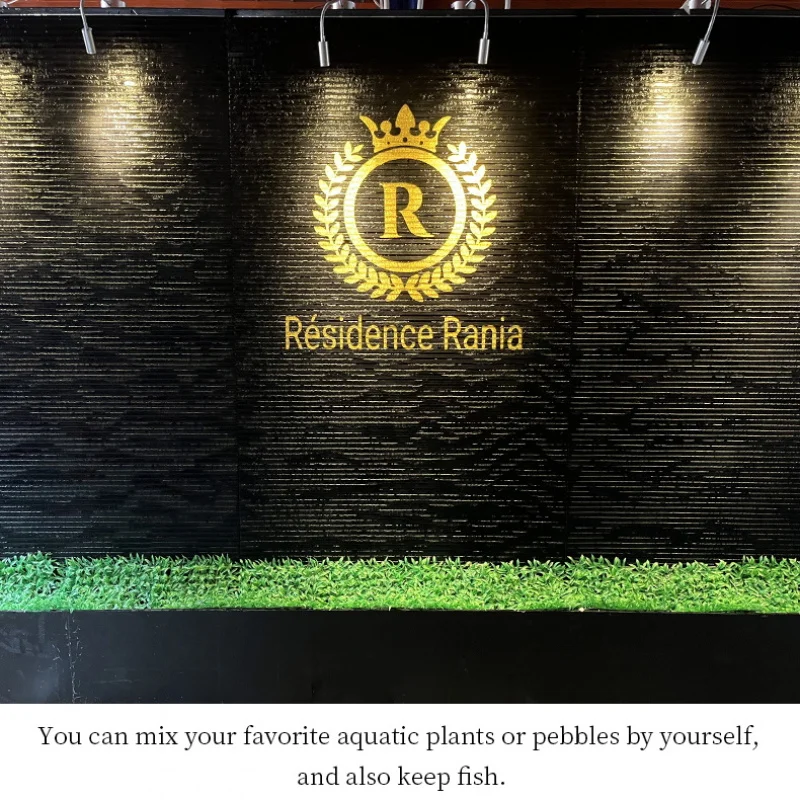 custom.Factory Custom Made Luxury Indoor Or Outdoor Feature Decoration Acrylic Waterfall Wall With Light