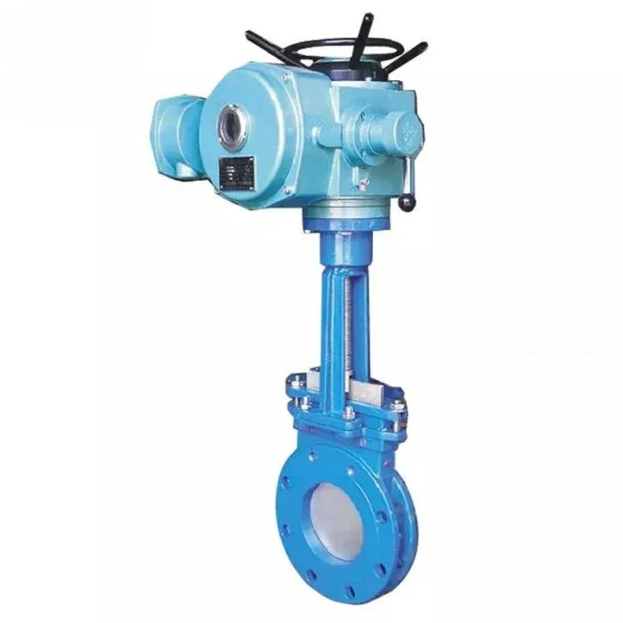 CZ-DXZ43 WCB 304 cf8m Stainless Steel Actuator Motor Operated Electric Motorized ac 380v flange Knife  Gate Valve